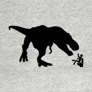 T-Rex VS Man On Toilet Jurassic Park T-Shirt